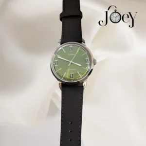 Timex Marlin Automatic 40mm Green - Green Dial Black Leather Strap Watch